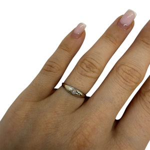 Bague en Or Blanc 18 Carats – Solitaire Diamant