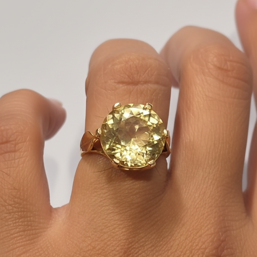 Bague Citrine Or Jaune 18K