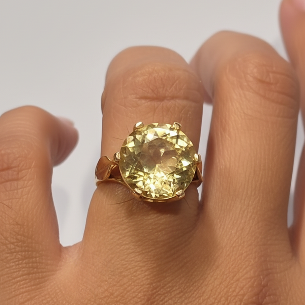 Bague Citrine Or Jaune 18K