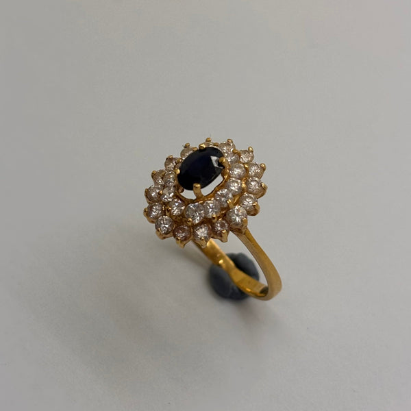 Bague Marguerite en Or Jaune 18K Taille-52