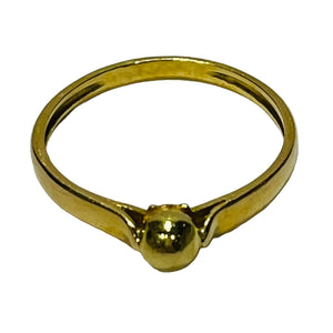 Bague boule en or jaune 18K