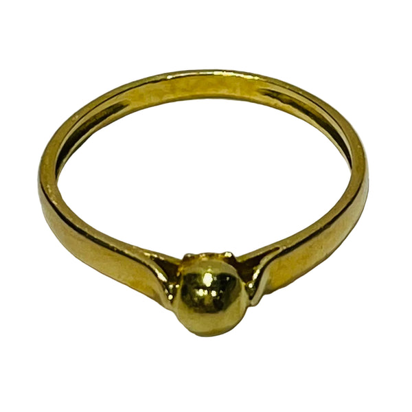 Bague boule en or jaune 18K