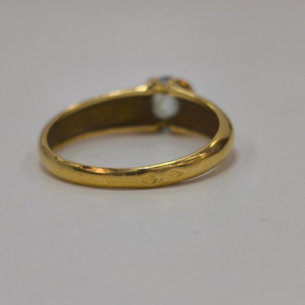 Bague Solitaire Or Jaune 750/1000 et Oxyde de Zirconium