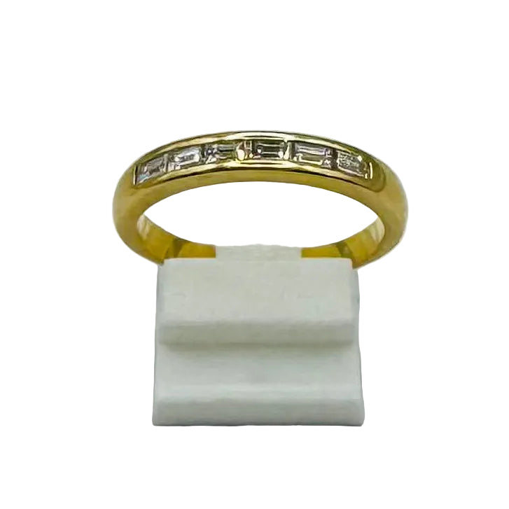 Bague en or jaune 18K - Taille 57