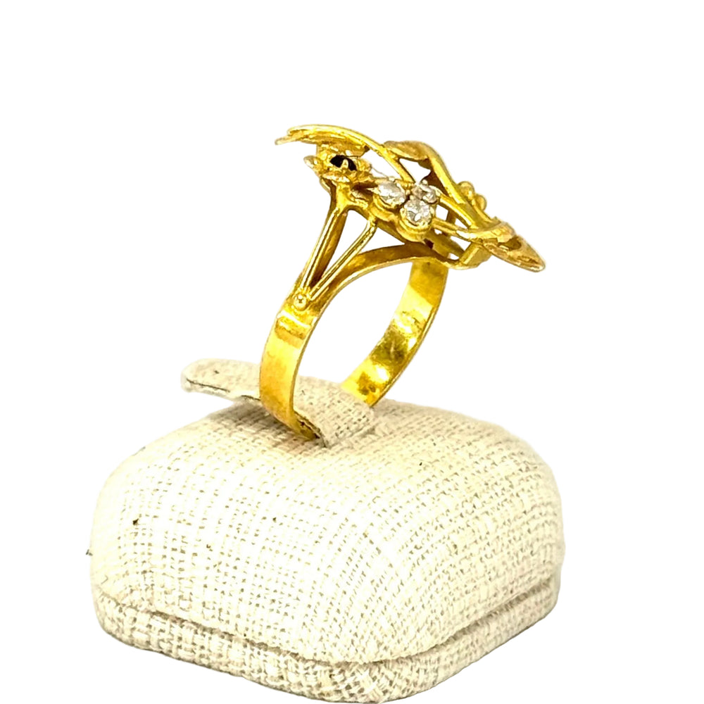 Bague en Or Jaune 18K - Taille 55 - 4.16G