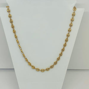 Collier Sautoir Or jaune 750, Grain de Café
