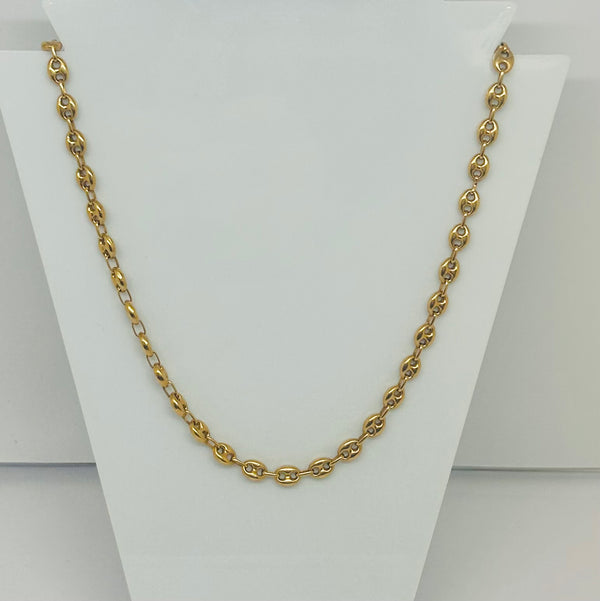 Collier Sautoir Or jaune 750, Grain de Café