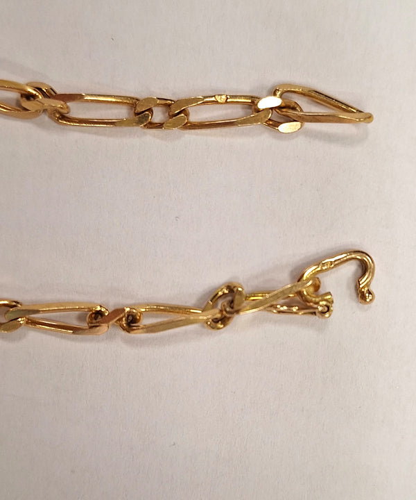 Bracelet or maille figaro