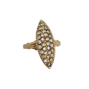 Bague Marquise en Or Jaune 18K - 4.32g