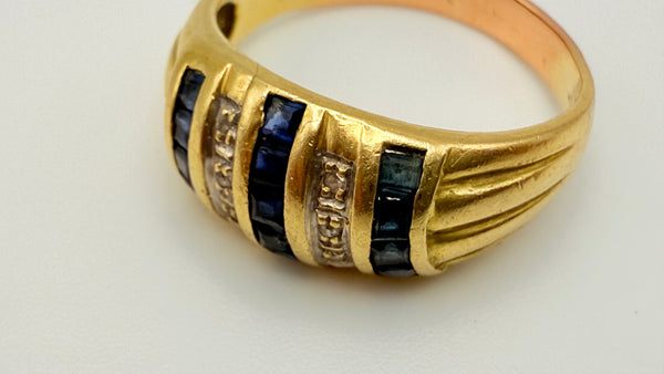 Bague or 18K jaune - Oxyde de zirconium - Taille 56