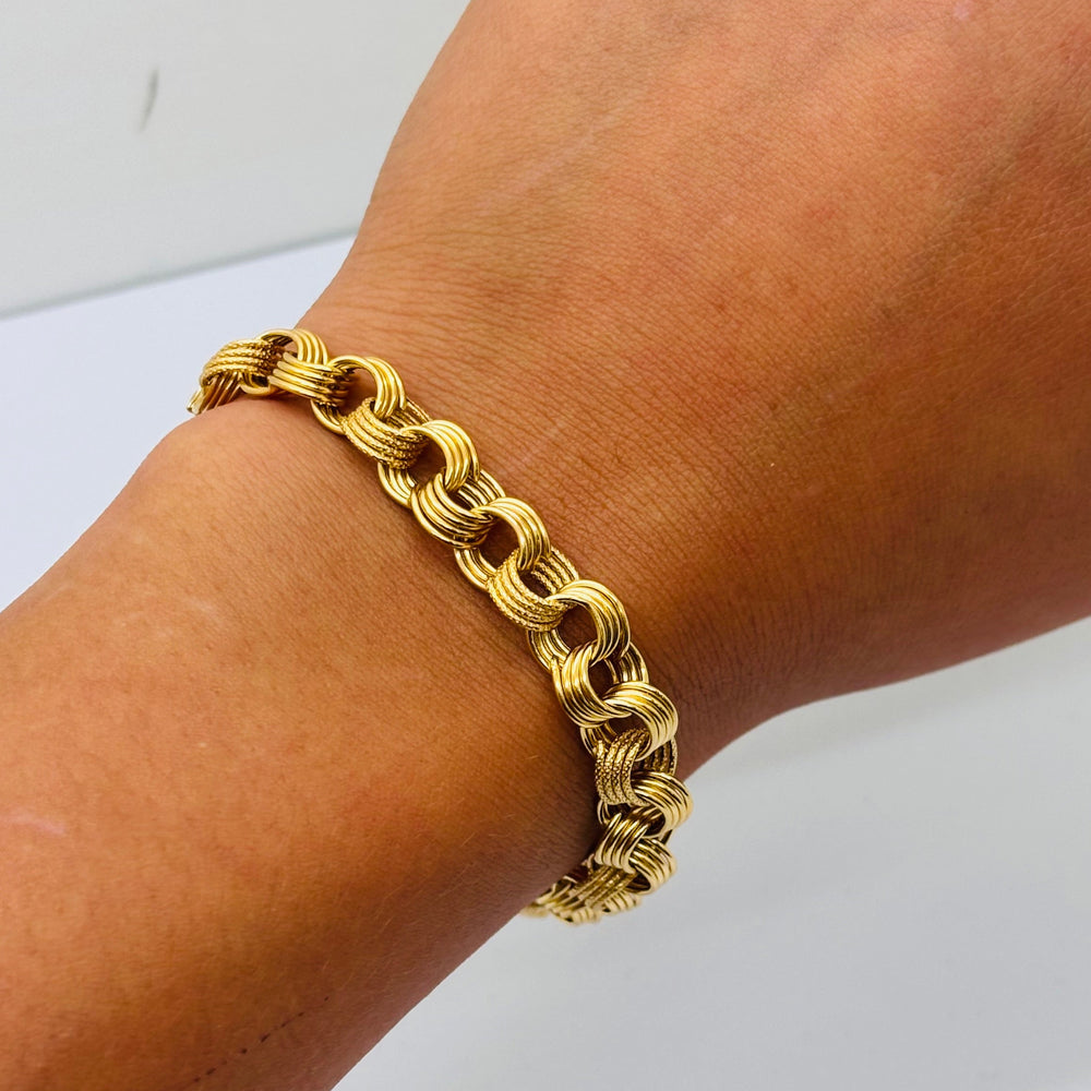 Bracelet gourmette en Or Jaune 18K - 8.17 Grs