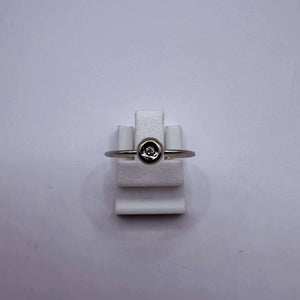 Bague Solitaire en Or Blanc 18K Taille-53