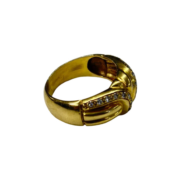 Jonc Or Jaune 18k Diamants