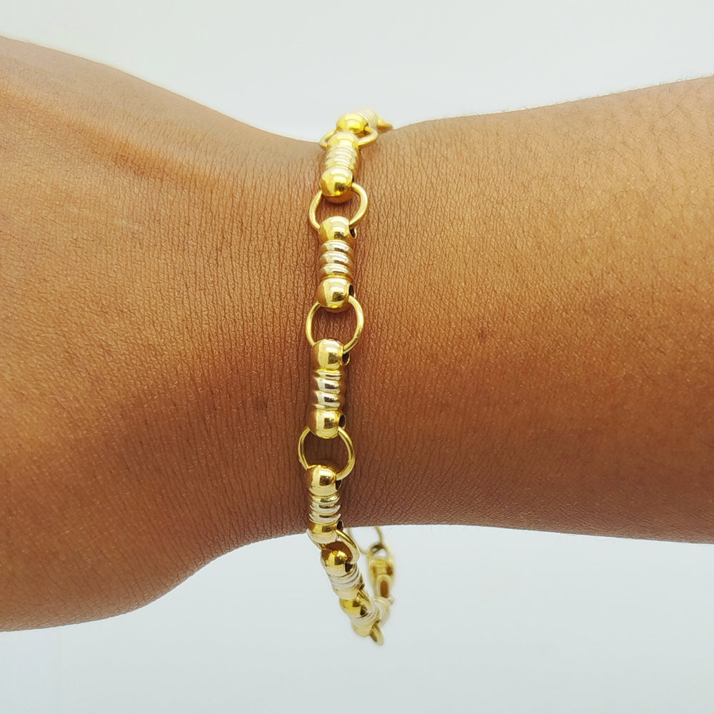 Bracelet en maille fantaisie en or jaune 18K - 12.85 Grs