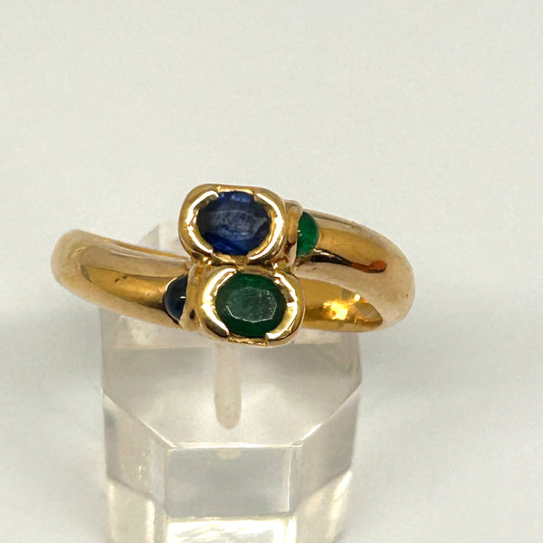 Bagues Toi&Moi Or Jaune 18 Carats avec Saphir