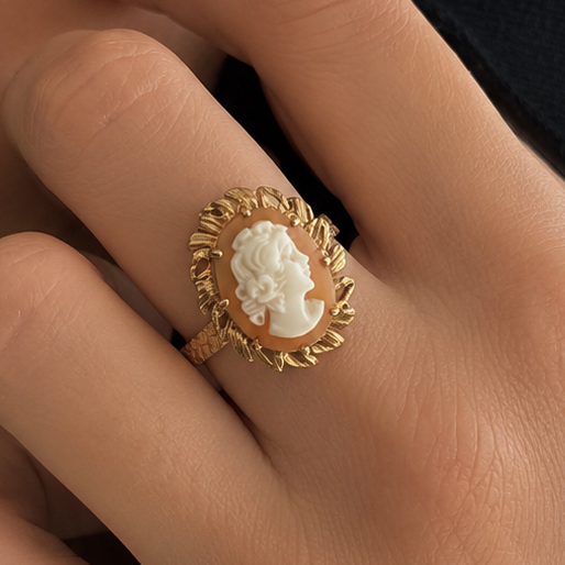 Camée Or Jaune 18 Carats - Taille 55