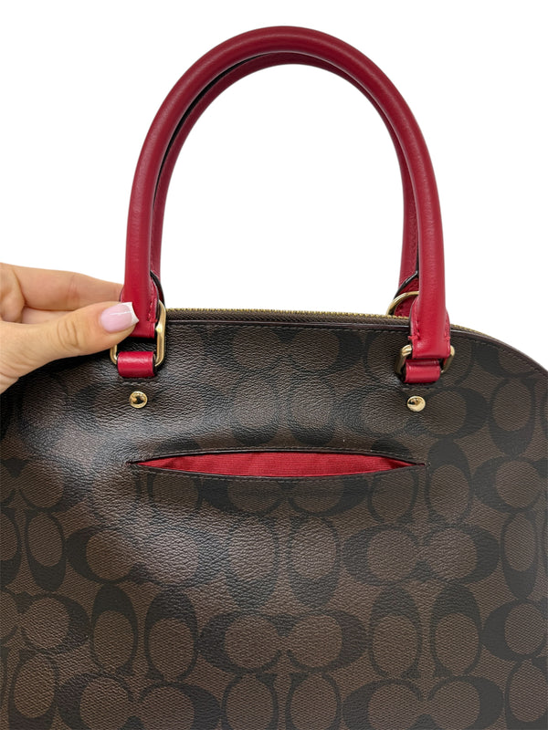 Sac à main Coach Sierra marron/rose, état impeccable