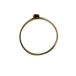 Bague en or jaune 18 carats sertie d’un rubis – Taille 57 1.20 Grs