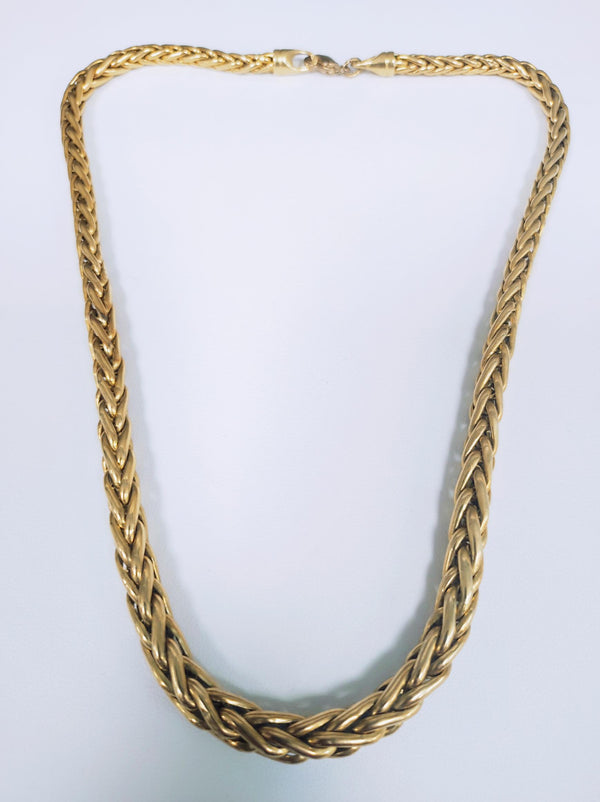 Collier Princesse en Or Jaune 18K Maille Palmier