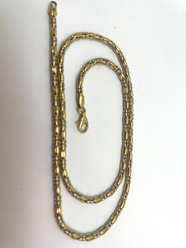 Collier Or Jaune Maille Diamantée 18 K - 10 G