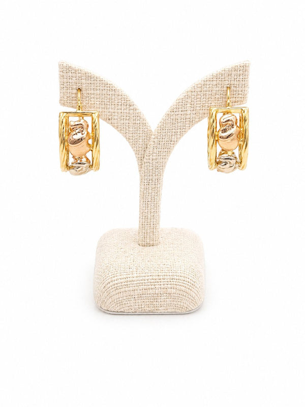 Boucles d'oreilles en 3 Or 18K - 6.15 Grs