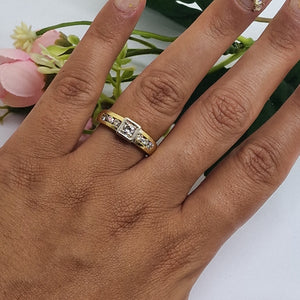 Bague en or Jaune 18K Taille-56