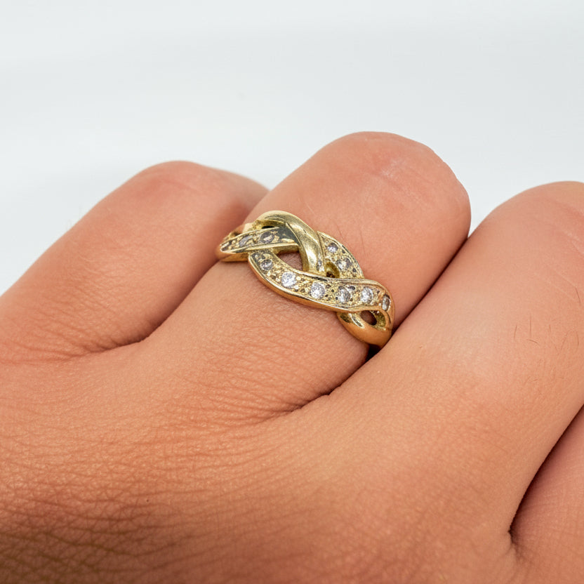 Bague Tressée en Or Jaune 18k - 2.67 G