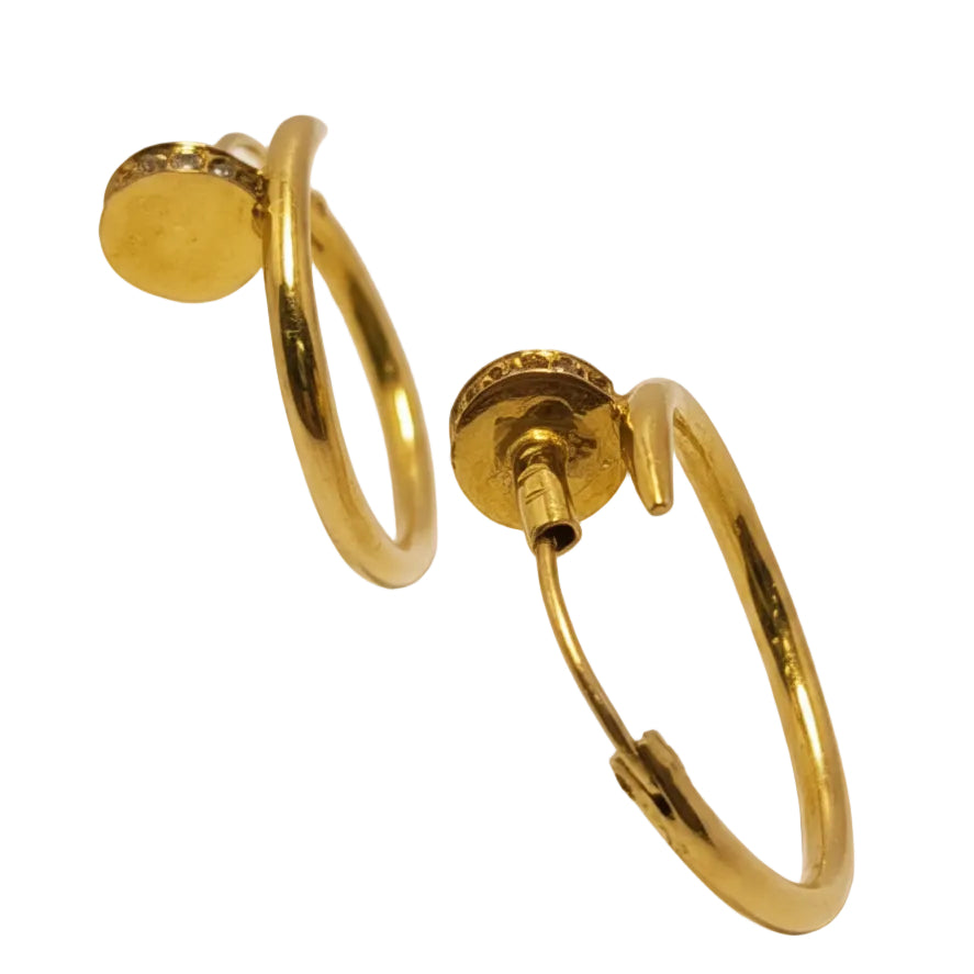 Boucles d'oreilles Or Jaune 18 Carats à Crochets