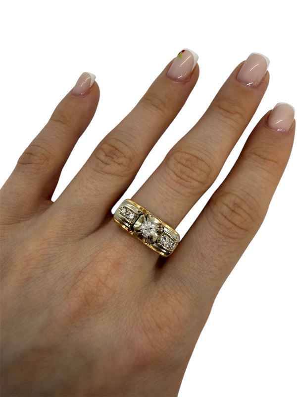 Bagues en Or Jaune avec Diamants 0.29 Carat