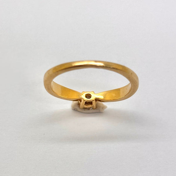 Solitaire diamant en or jaune 18k -  2.31 G