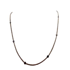 Collier Ras du Cou en Or Jaune 18K - Diamants - 2.56G