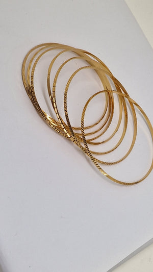 Bracelet Jonc Semainier en Or Rose 18K 44.56 Grs