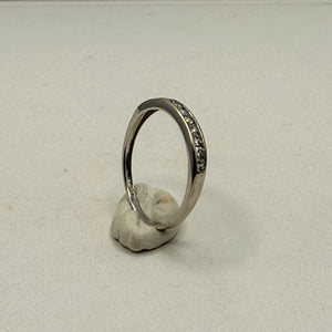 Bague Alliance Demi Tour Or Blanc 18K Taille-54