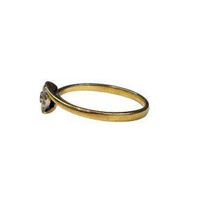 Bague empierrée en Or Jaune et Or Gris 18K