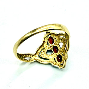 Bague Marquise en Or Jaune et Blanc 18 K- 2.22 G