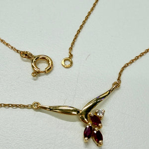 Collier Ras du Cou Or 18 carats avec Rubis et Diamants