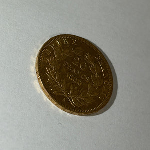 20 Francs Napoléon 1860 en Or Jaune 18K - 6.44g