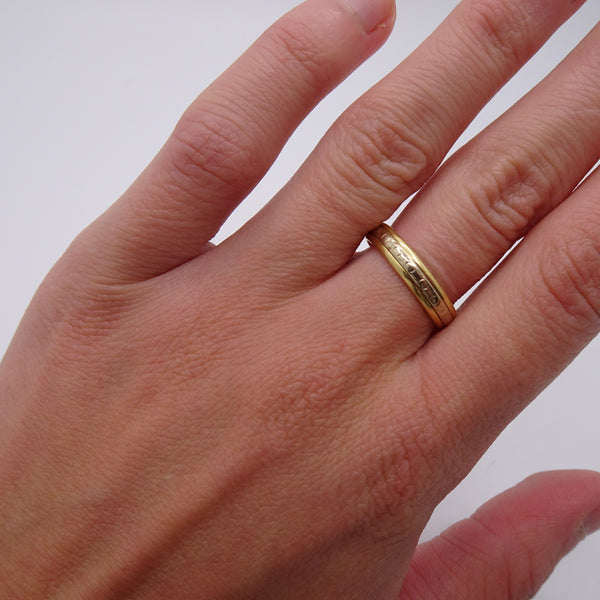 Bague Alliance en Or Jaune 18 Carats - Taille 56