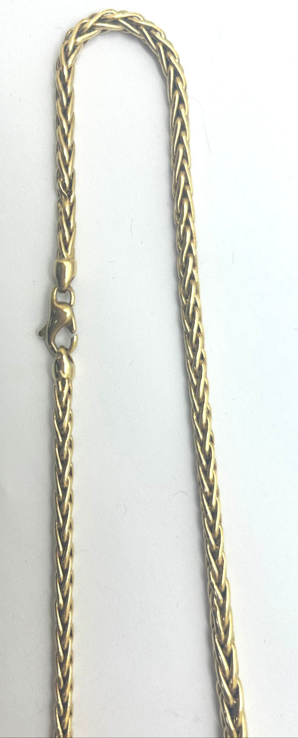 Collier maille palmier en or jaune 18 carats