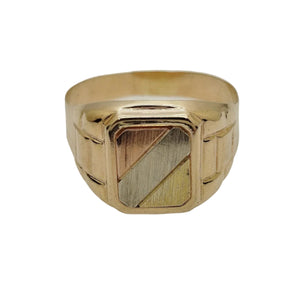 Chevalière en Or Tricolore 18K - 5.64Grs - T71
