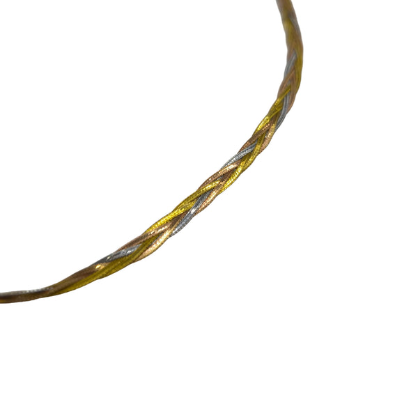 Collier Tressé en Or Jaune, Blanc ou Rose 18K