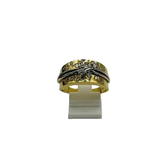 Bague Or Jaune 18 Carats avec Diamants - T 62