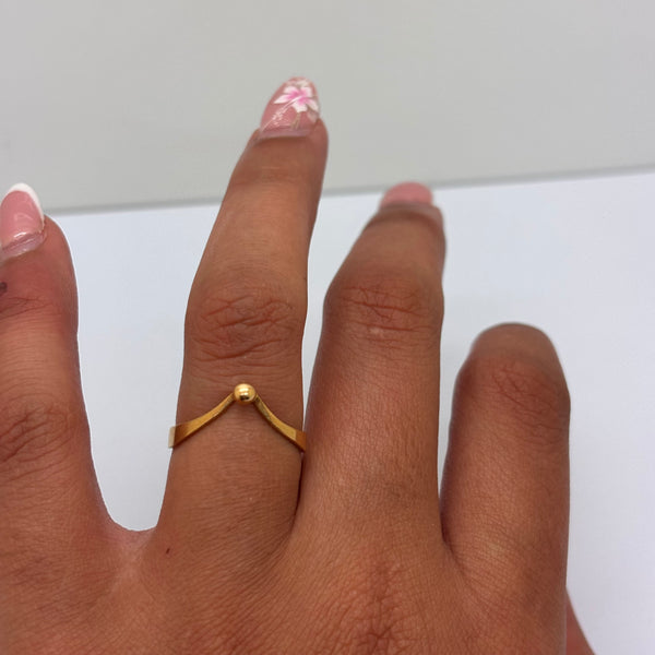 Bague en or jaune 18 carats  taille -53