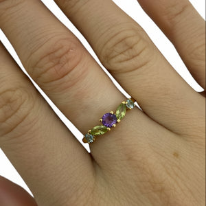 Bague Or Jaune Empierrée 18K 1.72 Grs - Taille 52