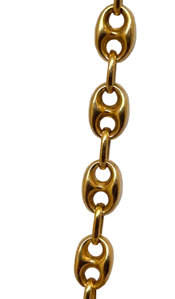 Collier Chaîne Grain de Café Or Jaune