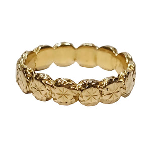 Bague en Or Jaune à Motif 18K