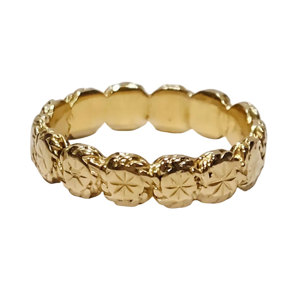 Bague en Or Jaune à Motif 18K