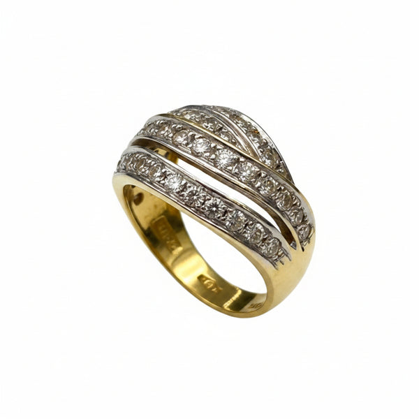 Bagues en Or Jaune 18k avec Oxyde de  Zirconium