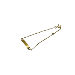 Bracelet identité en Or jaune 18K - 1.26 Grs