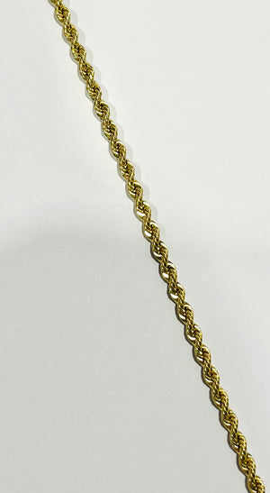 Bracelet Maillon Corde en Or Jaune 18 K